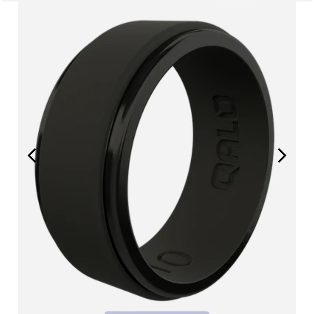 Qalo Mens silicone ring size 11 black